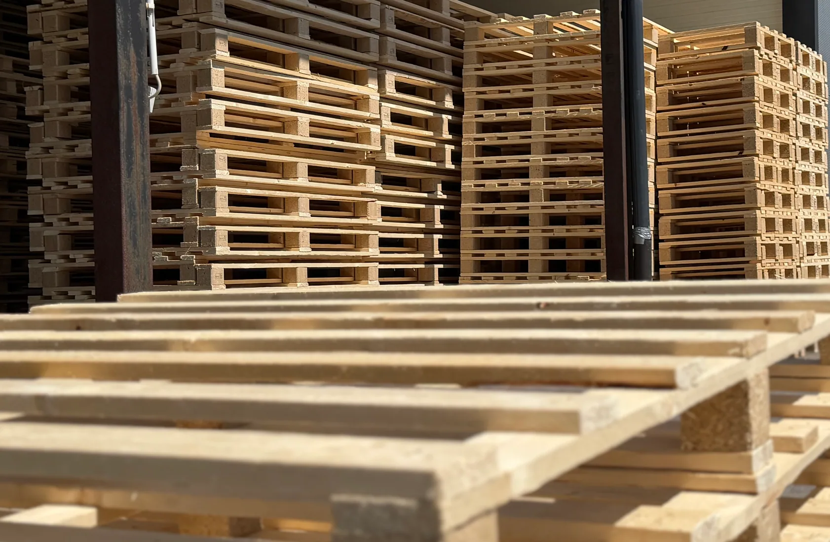 Pallets przygotowane do dostawy